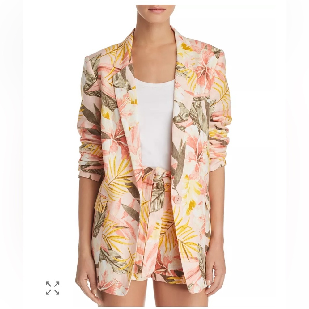 Joie Kashina B Floral Print Patterned Blazer